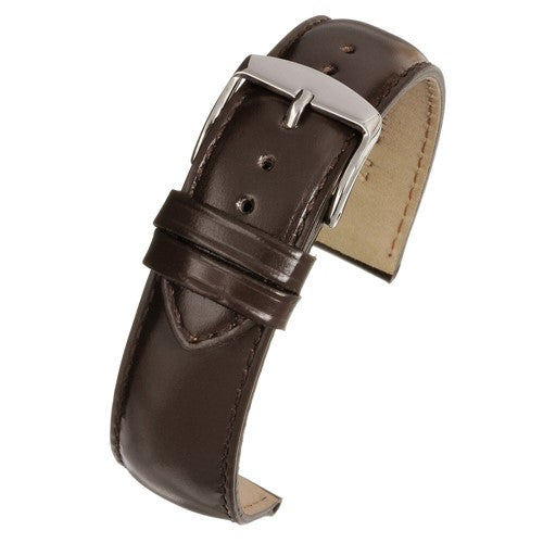 22mm Brown Leather Premium Watch Strap | Chrono Straps UK