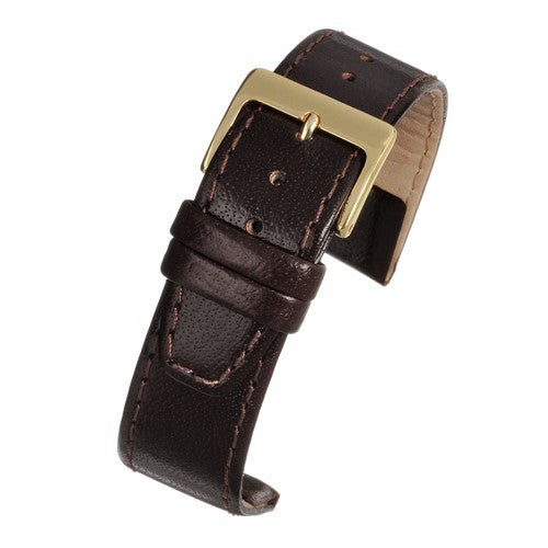 12mm Brown Leather Open Ended Watch Strap | Chrono Straps UK