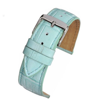 26mm Blue Leather Essential Watch Strap | Chrono Straps UK