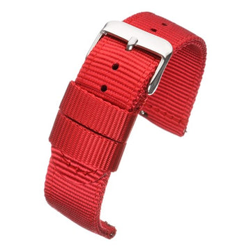 22mm Red Nylon\Woven Quick Release Watch Strap | Chrono Straps UK