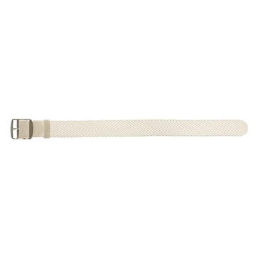 18mm White Nylon\Woven Perlon Watch Strap | Chrono Straps UK