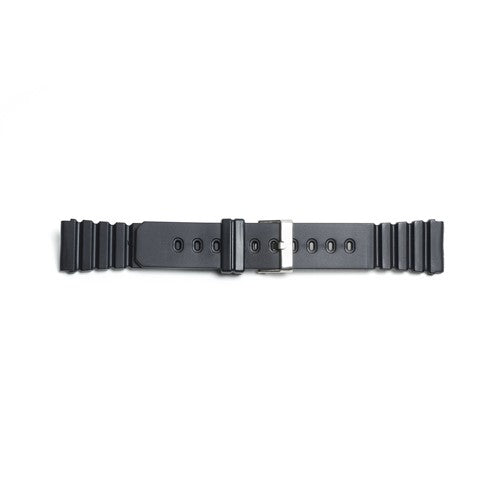 20mm Black Rubber\Resin Divers / Rubber / Silicone Watch Strap | Chrono Straps UK