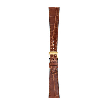 18mm Morellato Brown Genuine Alligator Watch Strap | Chrono Straps UK
