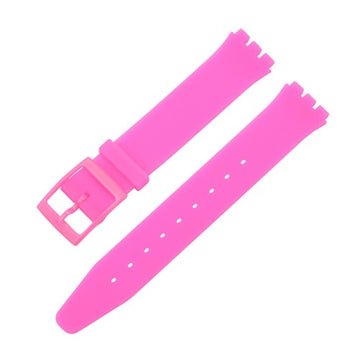 17mm Pink Silicone Brand Compatible Watch Strap | Chrono Straps UK