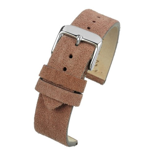 18mm Brown Leather/Suede Premium Watch Strap | Chrono Straps UK