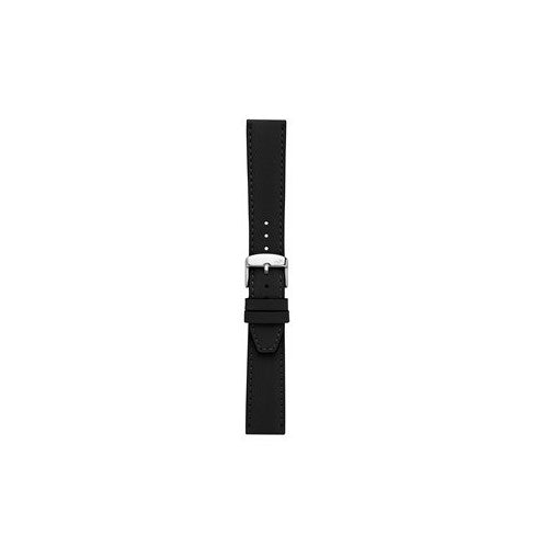 22mm Morellato Black Leather Watch Strap | Chrono Straps UK