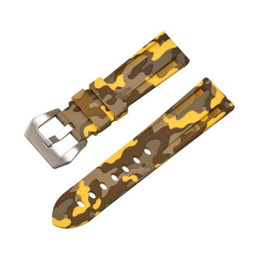 22mm Yellow Silicone Divers / Rubber / Silicone Watch Strap | Chrono Straps UK
