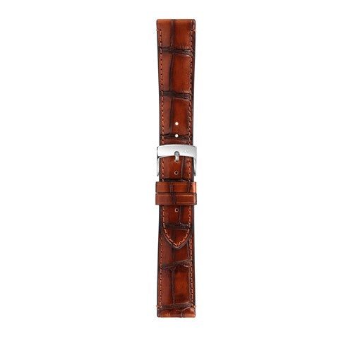 22mm Morellato Brown Leather Watch Strap | Chrono Straps UK