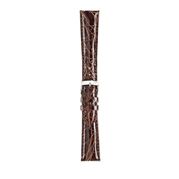 16mm Morellato Brown Genuine Crocodile Watch Strap | Chrono Straps UK