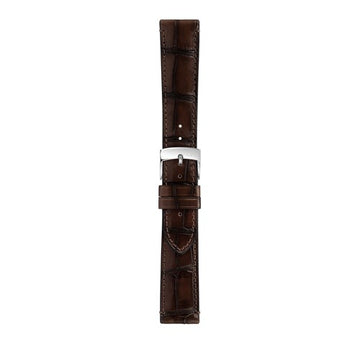 18mm Morellato Brown Leather Watch Strap | Chrono Straps UK
